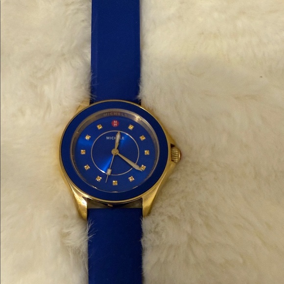 Michele women’s Watch with Blue Dial and Gold Case- used once - Picture 11 of 11